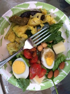 garden salad and veggies