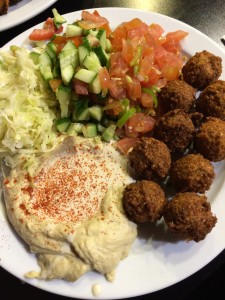 Falafel, Hummus and Salads